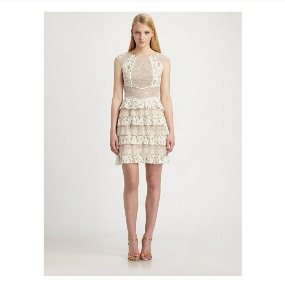 BCBG Max Azria Kayla Knit Dress in Gardenia Size 2